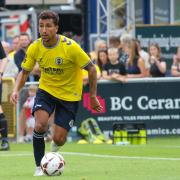 Zane Banton scored and was then sent off for St Albans City at Torquay. Picture: JIM STANDEN