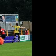 Francesca Grazioli puts St Albans City in front against Biggleswade United. Picture: JIM STANDEN