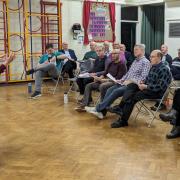 Harpenden Barbershop Harmony Club workshopping their three new songs