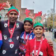 Participants in a previous Rudolph Run for Rennie Grove Peace