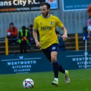 Matt Lench got the St Albans City consolation goal against Basford. Picture: JIM STANDEN