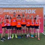 The Hertfordshire 10k squad at Brighton including four St Albans Striders. Picture: STRIDERS