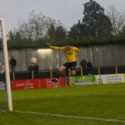 Jack James saw this volley disallowed for offside