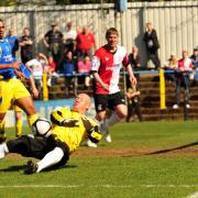 Paul Bastock in action during his playing days at St Albans.