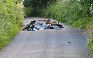 An image has been revealed of the fly-tipping in Sandridge